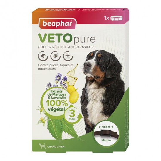 Beaphar Vetopure collier répulsif antiparasitaire chat et chaton - marron