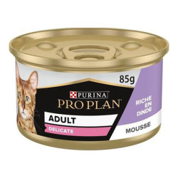 Purina Pro Plan Delicate chat adulte mousse dinde 24x85gr