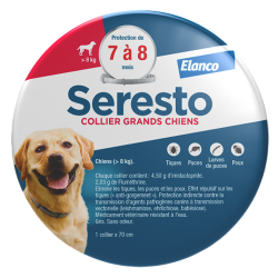 Seresto Collier Antiparasitaire Grands chiens +de 8kg 1 collier x 70cm